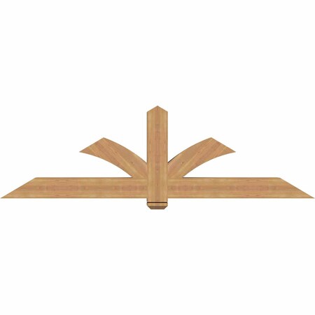 Ekena Millwork Redmond Smooth Timber Gable Bracket, Western Red Cedar, 84"W x 24"H x 5 1/2"D x 5 1/2"F, 7/12 Pitch GBW084X24X0606RED00SWR